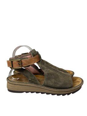 Naot Verbena Transitional Sandals Women’s Size 41 Olive Latte Ankle Strap Comfor